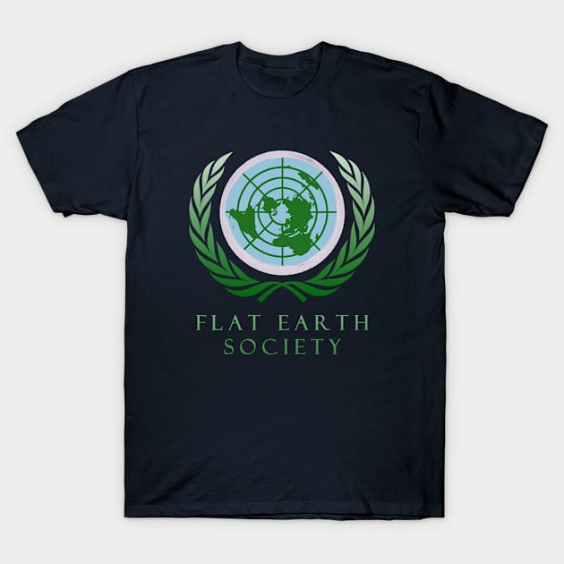 Flat Earth Society T-Shirt by Rebus28